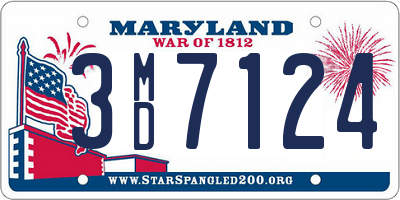 MD license plate 3MD7124