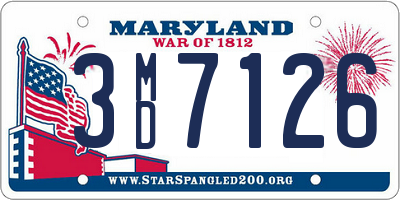 MD license plate 3MD7126