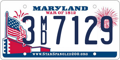 MD license plate 3MD7129