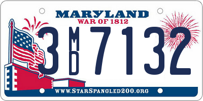 MD license plate 3MD7132