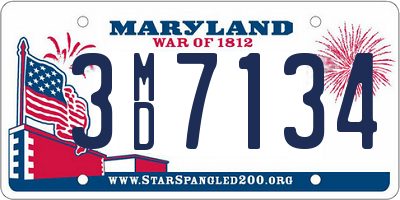 MD license plate 3MD7134