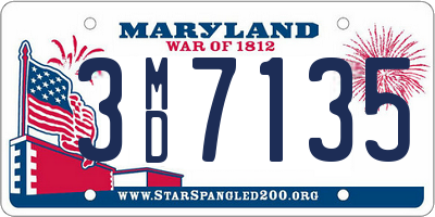 MD license plate 3MD7135