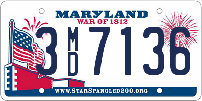 MD license plate 3MD7136