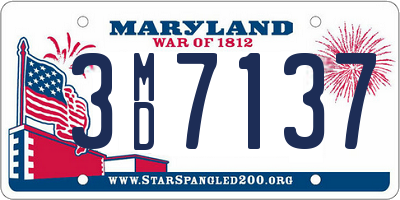 MD license plate 3MD7137