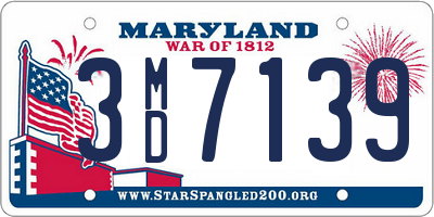 MD license plate 3MD7139