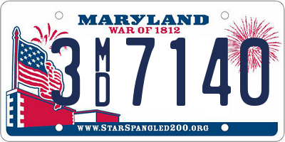 MD license plate 3MD7140