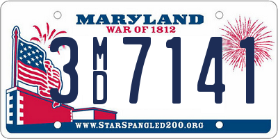 MD license plate 3MD7141