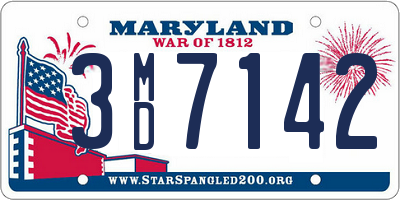 MD license plate 3MD7142