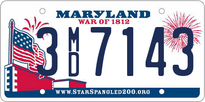 MD license plate 3MD7143