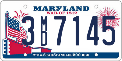 MD license plate 3MD7145