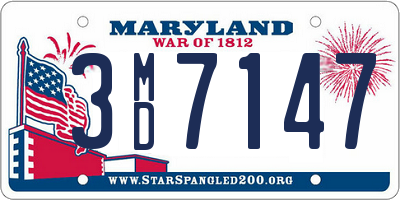 MD license plate 3MD7147