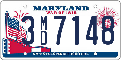 MD license plate 3MD7148