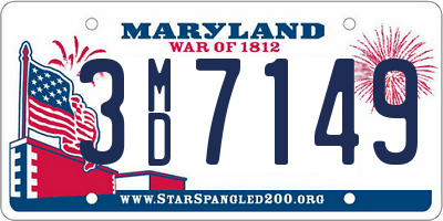 MD license plate 3MD7149