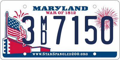 MD license plate 3MD7150