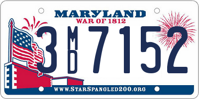 MD license plate 3MD7152