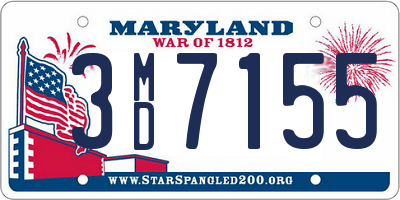 MD license plate 3MD7155