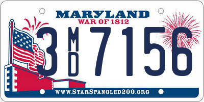 MD license plate 3MD7156