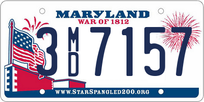 MD license plate 3MD7157