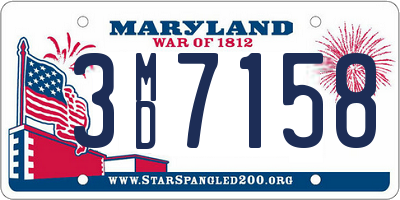 MD license plate 3MD7158