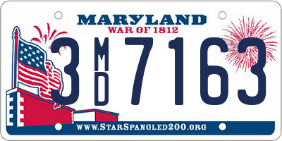 MD license plate 3MD7163