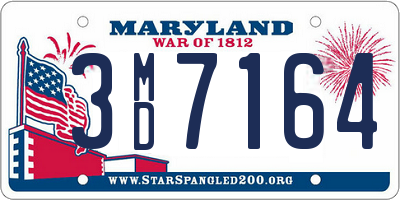 MD license plate 3MD7164