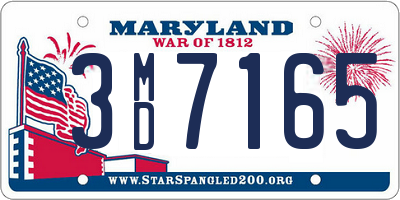 MD license plate 3MD7165