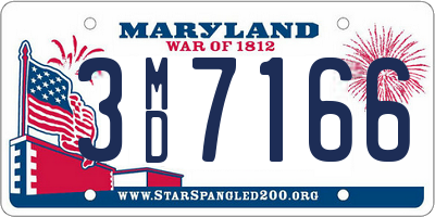 MD license plate 3MD7166