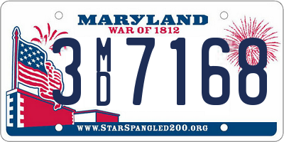 MD license plate 3MD7168