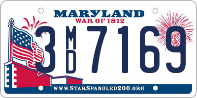 MD license plate 3MD7169