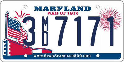 MD license plate 3MD7171