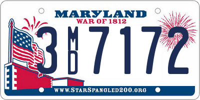 MD license plate 3MD7172