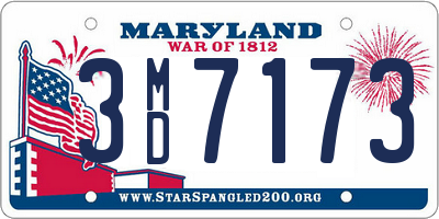 MD license plate 3MD7173