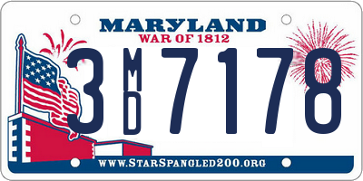 MD license plate 3MD7178