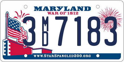 MD license plate 3MD7183