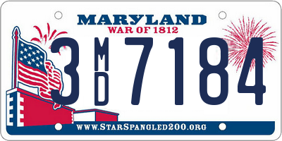 MD license plate 3MD7184