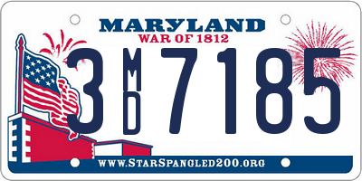 MD license plate 3MD7185