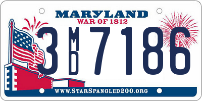 MD license plate 3MD7186