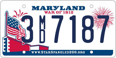 MD license plate 3MD7187