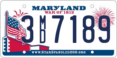 MD license plate 3MD7189