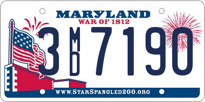 MD license plate 3MD7190