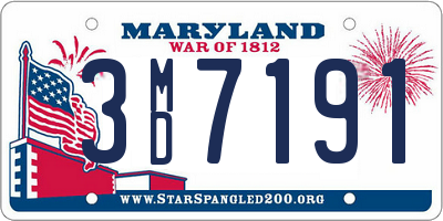 MD license plate 3MD7191