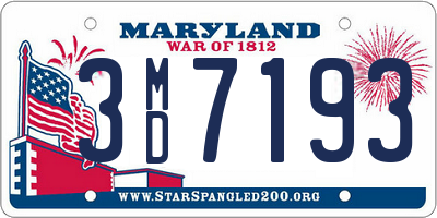 MD license plate 3MD7193