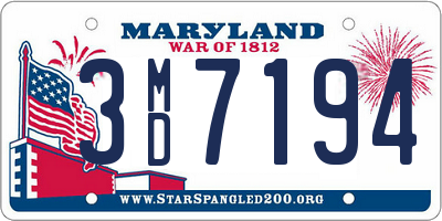 MD license plate 3MD7194