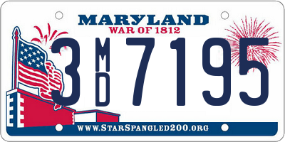 MD license plate 3MD7195