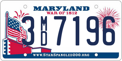 MD license plate 3MD7196