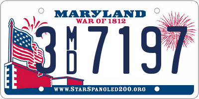 MD license plate 3MD7197