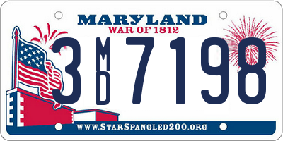 MD license plate 3MD7198