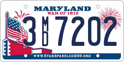 MD license plate 3MD7202