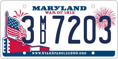 MD license plate 3MD7203