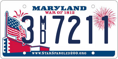 MD license plate 3MD7211